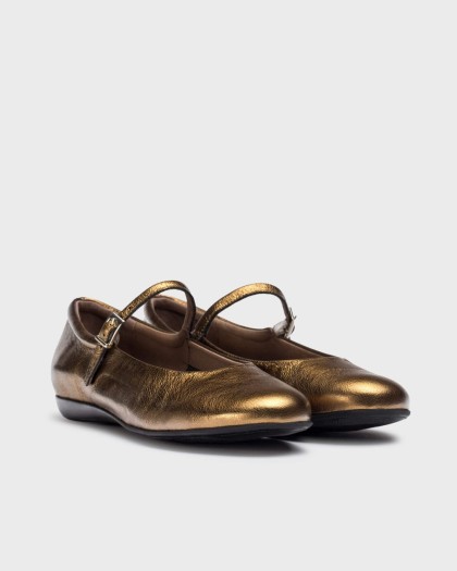 Wonders.com | Gold BO 60 Ballet Flat A-61160 MIMOSA