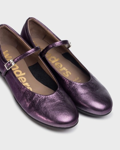 Wonders.com | Purple BO 60 Ballet Flat A-61160 MIMOSA