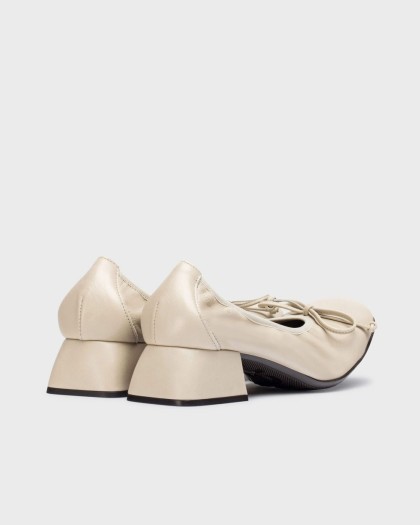 Wonders.com | Cream BELLA ballet flat D-1212 VELVET