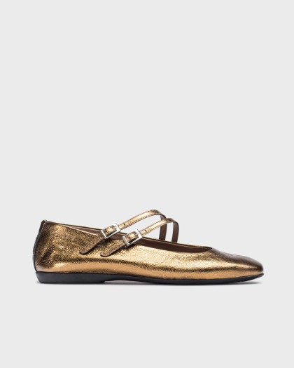 Wonders.com | Gold EIDER ballet flat A-86110 MIMOSA