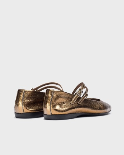 Wonders.com | Gold EIDER ballet flat A-86110 MIMOSA