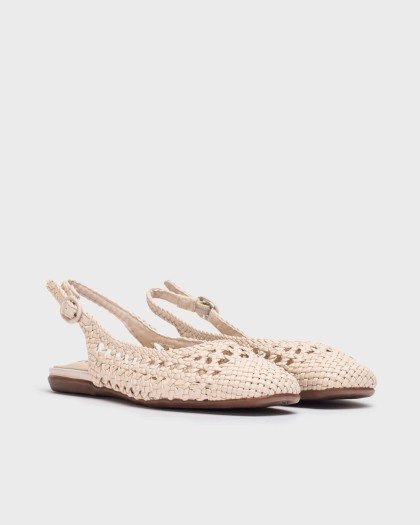 Wonders.com | Beige WOB Ballet pump CH-1002 TRENZADO