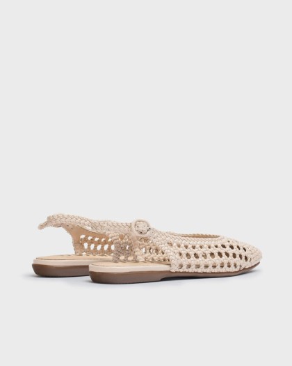Wonders.com | Beige WOB Ballet pump CH-1002 TRENZADO
