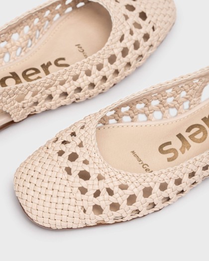 Wonders.com | Beige WOB Ballet pump CH-1002 TRENZADO