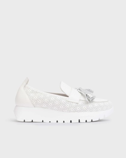 Wonders.com | White MATERIA Moccasin A-2445 WILD/GLOW