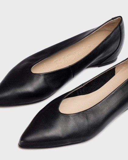 Wonders.com | Black TRIANA Ballet flat A-3802 SAUVAG