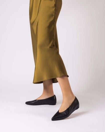 Wonders.com | Black TRIANA Ballet flat A-3802 SAUVAG