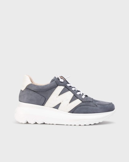 Wonders.com | Navy Blue SAMIRA Sneakers A-4002 NUBUK/ALME