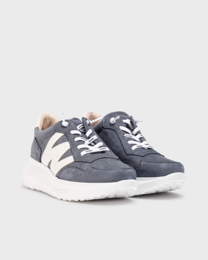 Wonders.com | Navy Blue SAMIRA Sneakers A-4002 NUBUK/ALME