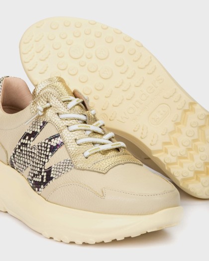 Wonders.com | Snake Skin SAMIRA Sneakers A-4002 WILD/SNAKE