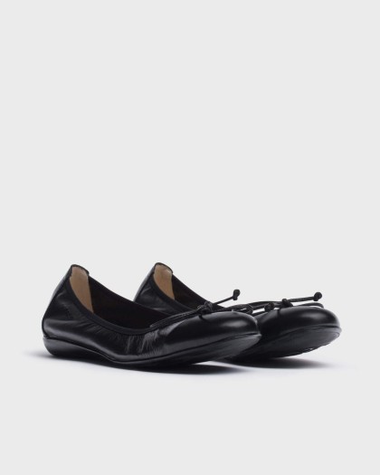 Wonders.com | Black Bo Ballet pump A-61112 SAUVAG