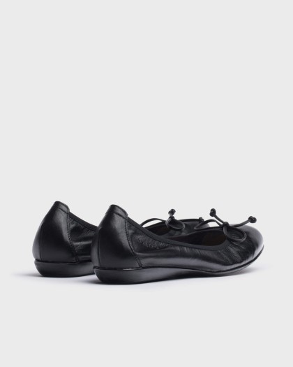 Wonders.com | Black Bo Ballet pump A-61112 SAUVAG