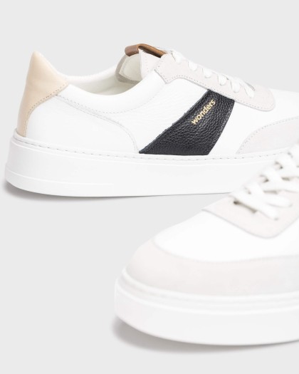 Wonders.com | White ELVIS Sneakers CB-3950 COMB.