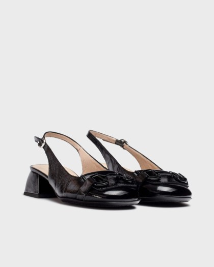 Wonders.com | Black CHARO Slingback D-1220 LACK