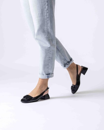 Wonders.com | Black CHARO Slingback D-1220 LACK
