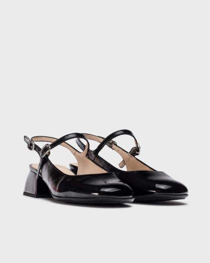 Wonders.com | Black VESNA Slingback D-1222 LACK