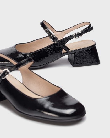 Wonders.com | Black VESNA Slingback D-1222 LACK
