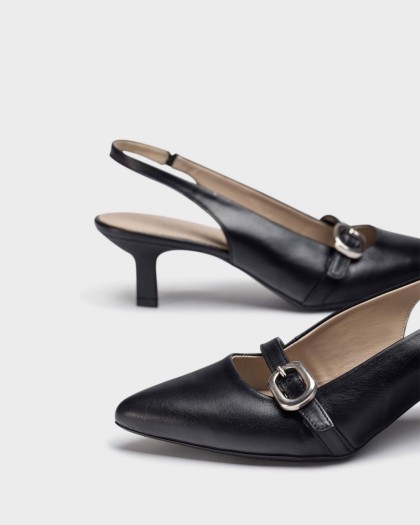 Wonders.com | Black GAIA Slingback G-7101 ISEO