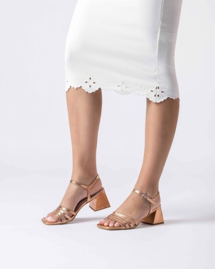 Wonders.com | Rose Gold MARCIA Sandal H-6113 SOFT METAL