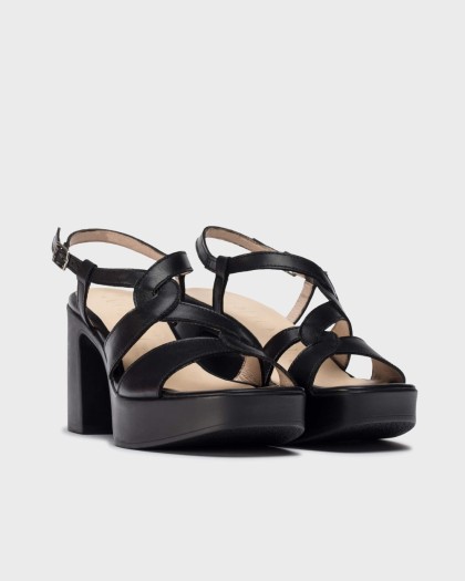 Wonders.com | Sandalias INDIRA Negras L-1421 ISEO