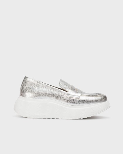 Wonders.com | Silver ESTELA Loafers A-3623 MAX