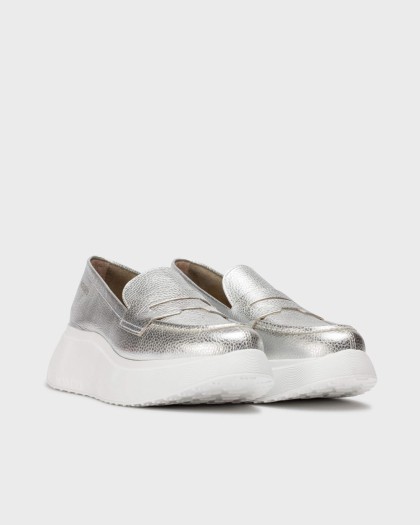 Wonders.com | Silver ESTELA Loafers A-3623 MAX