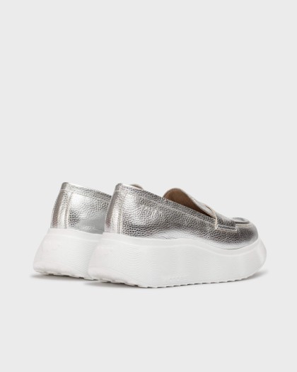 Wonders.com | Silver ESTELA Loafers A-3623 MAX