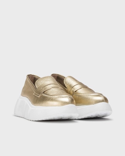 Wonders.com | Gold ESTELA Loafers A-3623 MAX