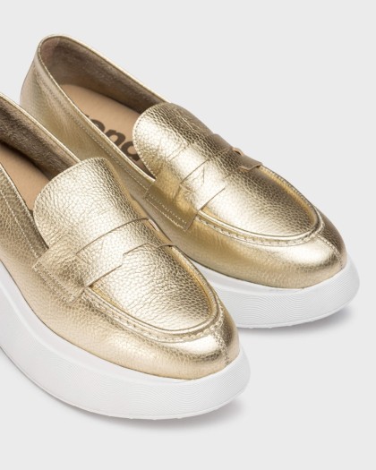 Wonders.com | Gold ESTELA Loafers A-3623 MAX