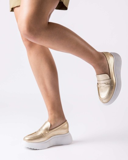 Wonders.com | Gold ESTELA Loafers A-3623 MAX