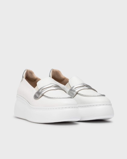 Wonders.com | White BACAN Loafers A-2671 WILD/MAX