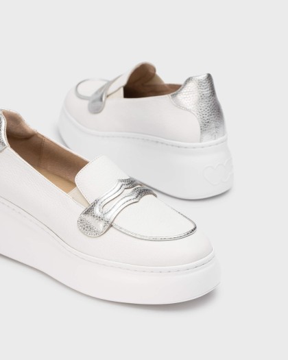 Wonders.com | White BACAN Loafers A-2671 WILD/MAX