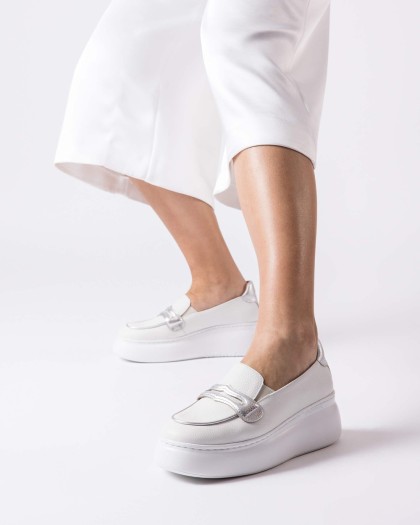 Wonders.com | White BACAN Loafers A-2671 WILD/MAX