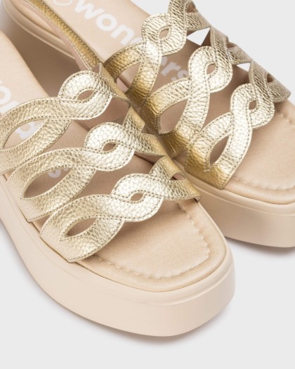 Wonders.com | Gold CELESTE Sandal A-3711 MAX