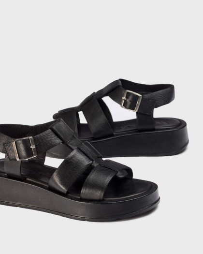 Wonders.com | Sandalias ZAHARA Negras AT-3403 SHEEP
