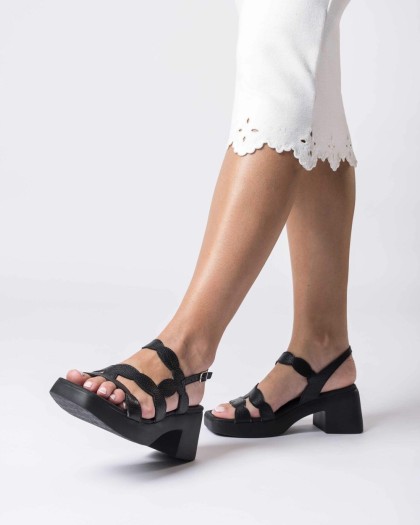 Wonders.com | Black HURA Sandal D-1020 WILD