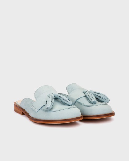 Wonders.com | Mules CORO 10 Azules A-4610 NUBUK