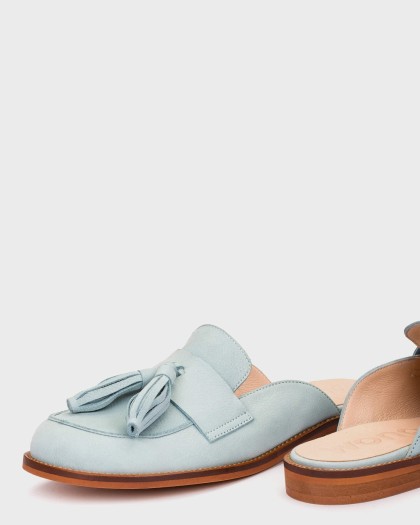 Wonders.com | Mules CORO 10 Azules A-4610 NUBUK