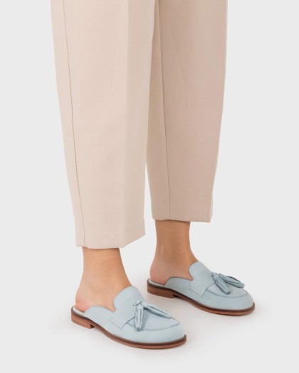 Wonders.com | Mules CORO 10 Azules A-4610 NUBUK