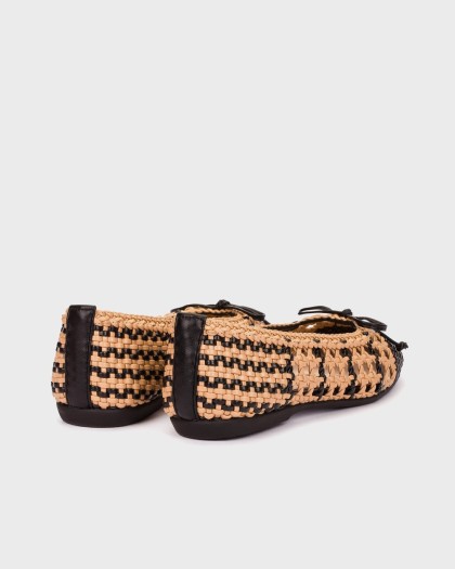 Wonders.com | Bailarinas BOW 04 Negras CH-1004 TRENZADO