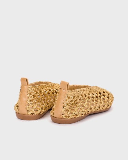 Wonders.com | Bailarinas BOW 05 Oro CH-1005 TRENZADO