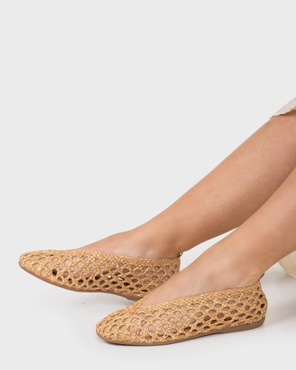 Wonders.com | Bailarinas BOW 05 Oro CH-1005 TRENZADO