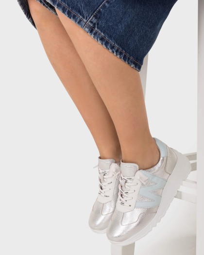 Wonders.com | Deportivas KYOTO 70 Plata E-6770 COMB.