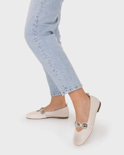 Wonders.com | Bailarinas LULU 04 Blancas A-4704 SAUVAG