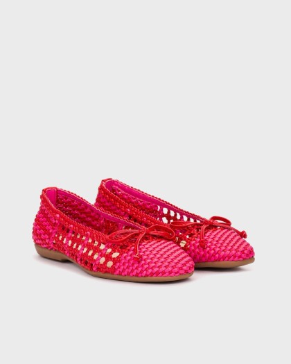 Wonders.com | Bailarinas BOW 04 Rojas CH-1004 TRENZADO