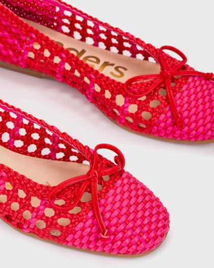 Wonders.com | Bailarinas BOW 04 Rojas CH-1004 TRENZADO