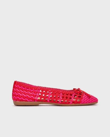 Wonders.com | Bailarinas BOW 04 Rojas CH-1004 TRENZADO