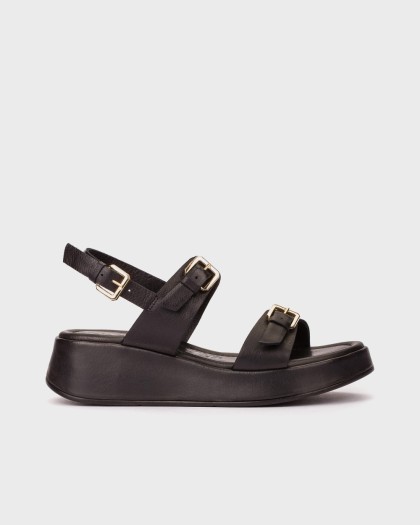 Wonders.com | Sandalias YUNA 57 Negras AT-1057 SHEEP