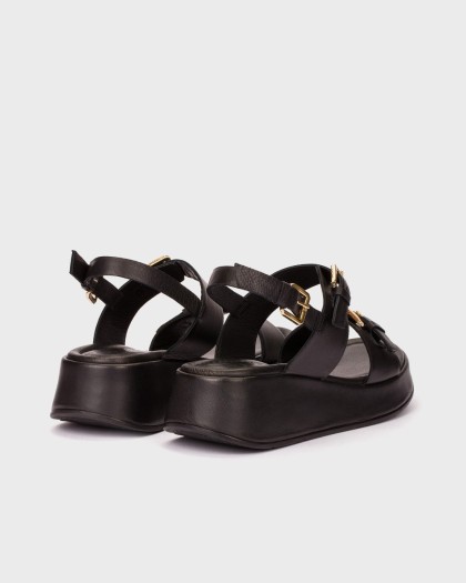 Wonders.com | Sandalias YUNA 57 Negras AT-1057 SHEEP