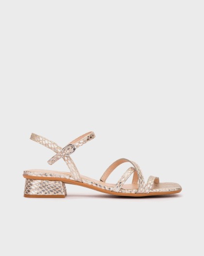 Wonders.com | Sandalias CALIZA 01 Snake Plata B-1101 MAYA
